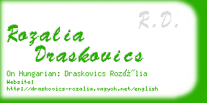 rozalia draskovics business card